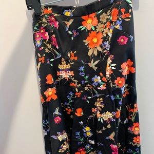 Express Floral Strapless Dress
